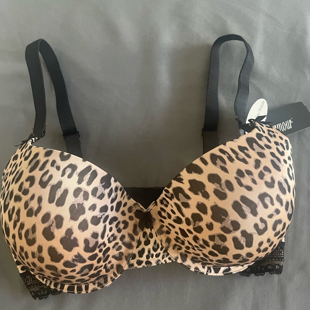 Paramour Bra Leopard Print 32DDD